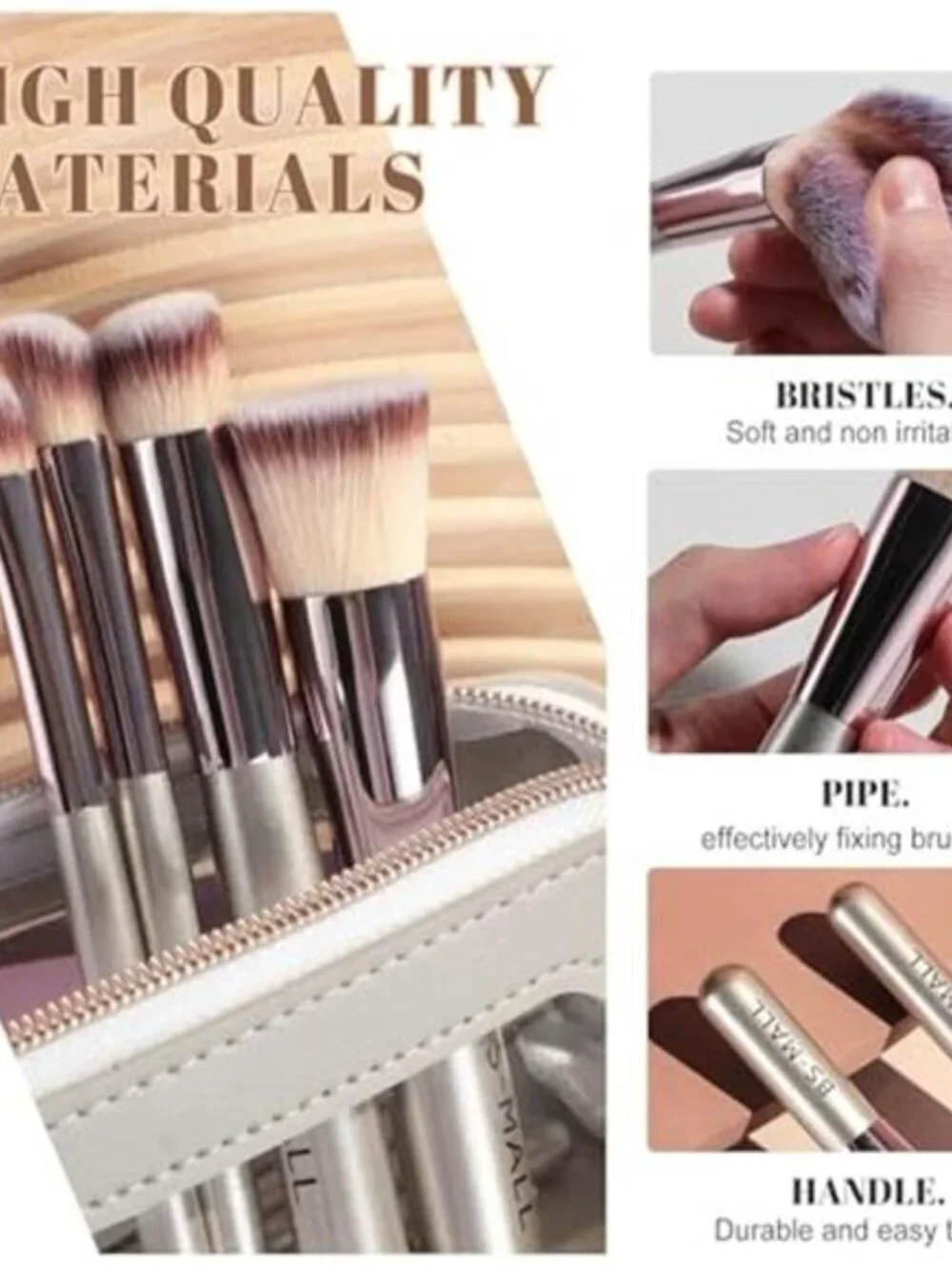 14 Pcs Makeup Brush Set with 1 Pcs Makeup Sponge